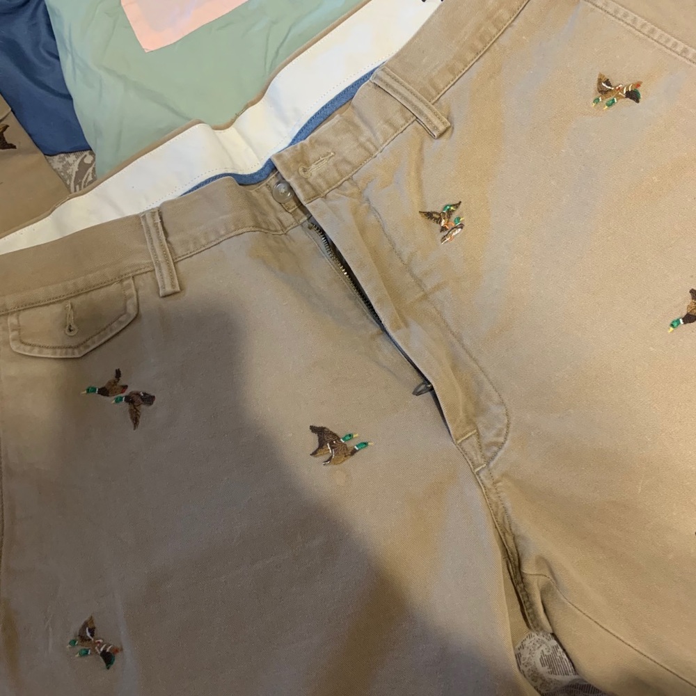 Polo ralph lauren khaki embroidered pants